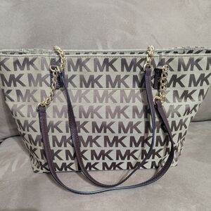 Michael Kors Signature Tote with Gold and Brown Accents